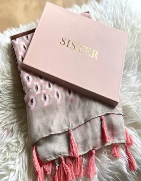 Tasseled Scarf In A Gift Box