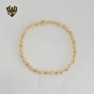 (1-0705-1) Gold Laminate - 4mm DC Balls Link Bracelet - BGF