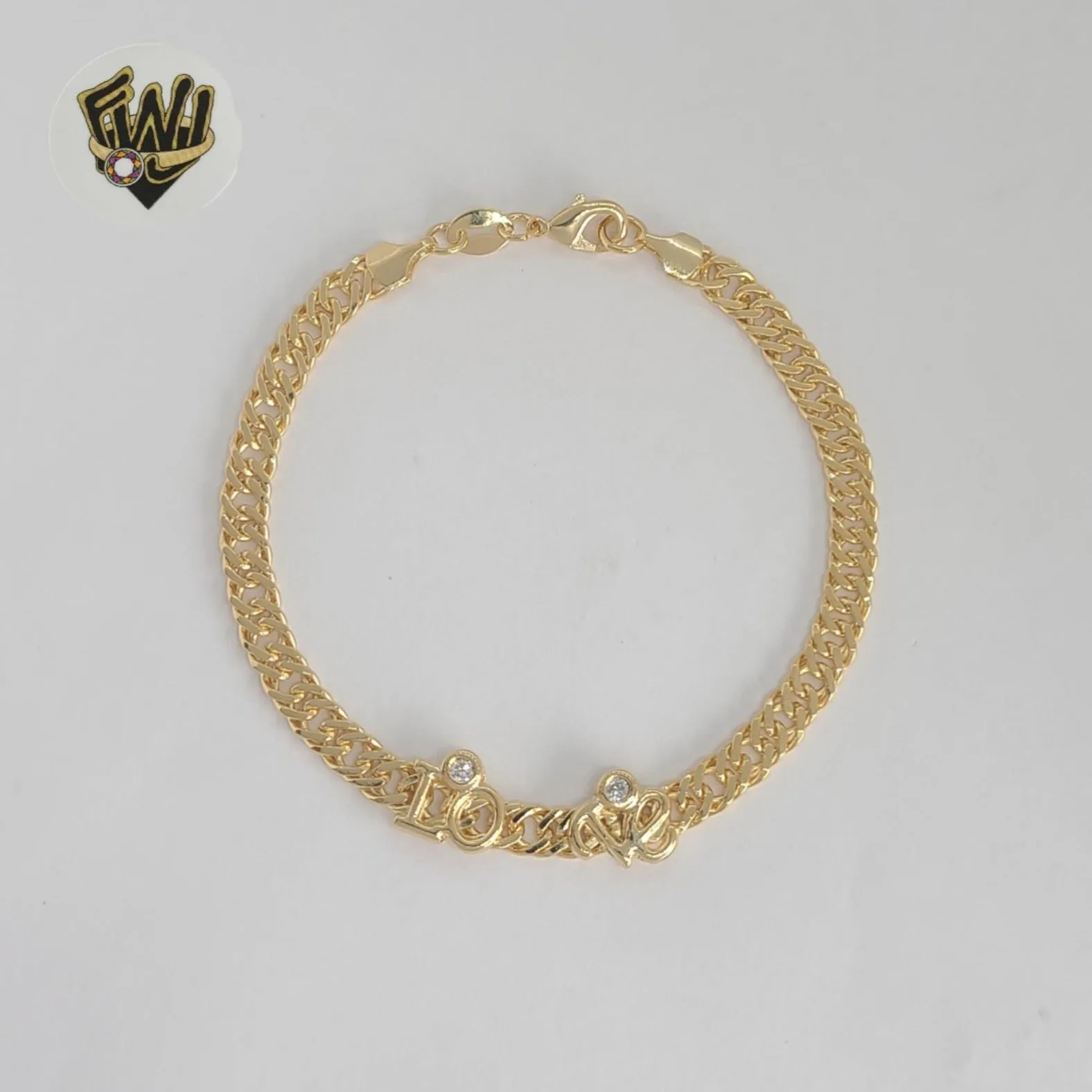 (1-0721) Gold Laminate - 4.5mm Double Curb Link Bracelet - BGF