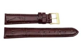 Alligator Grain Genuine Leather Glossy Watch Band