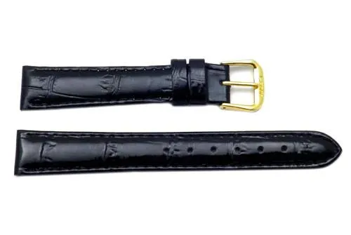 Alligator Grain Genuine Leather Glossy Watch Band