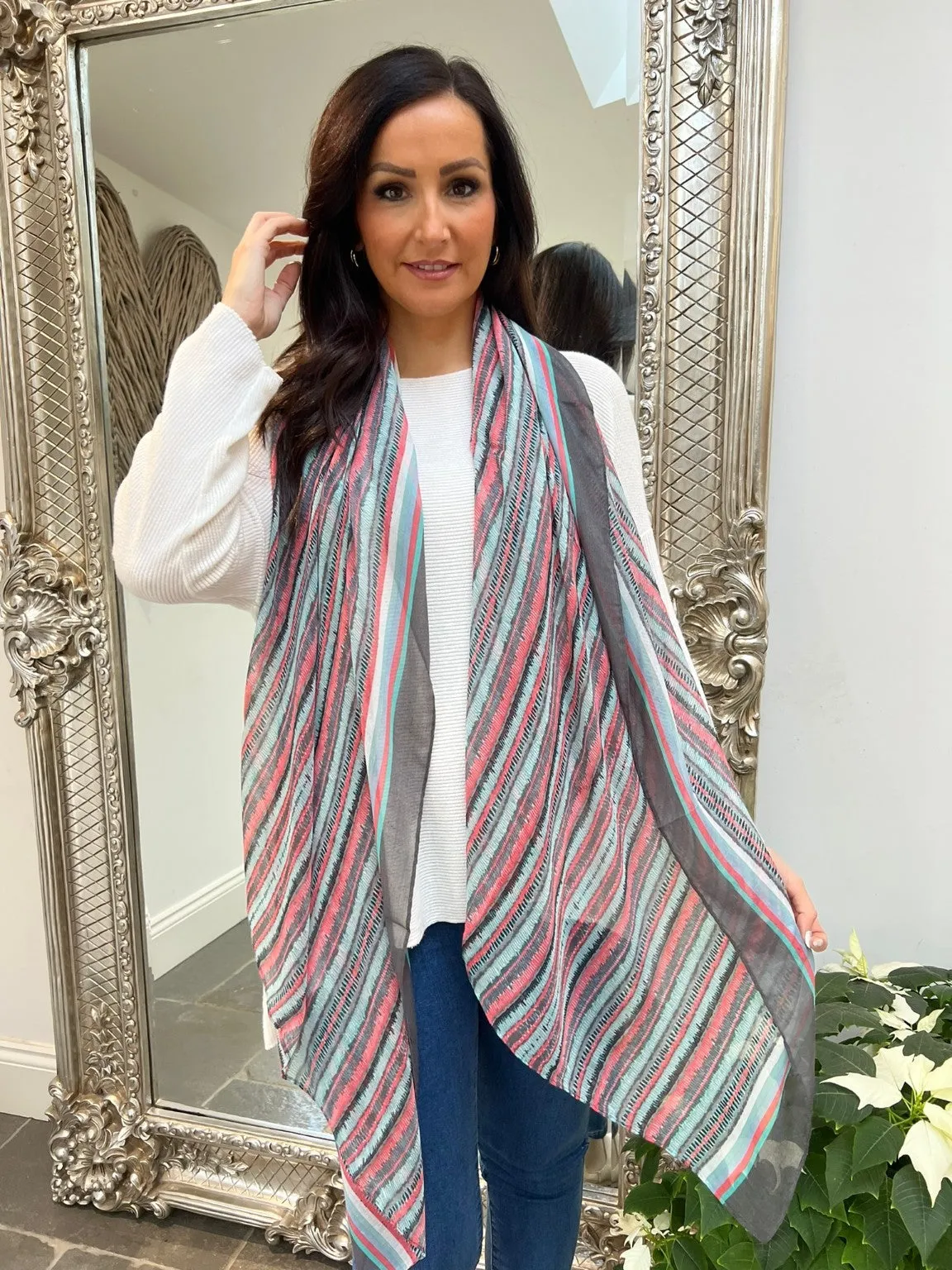 Aztec Multi Stripe Scarf