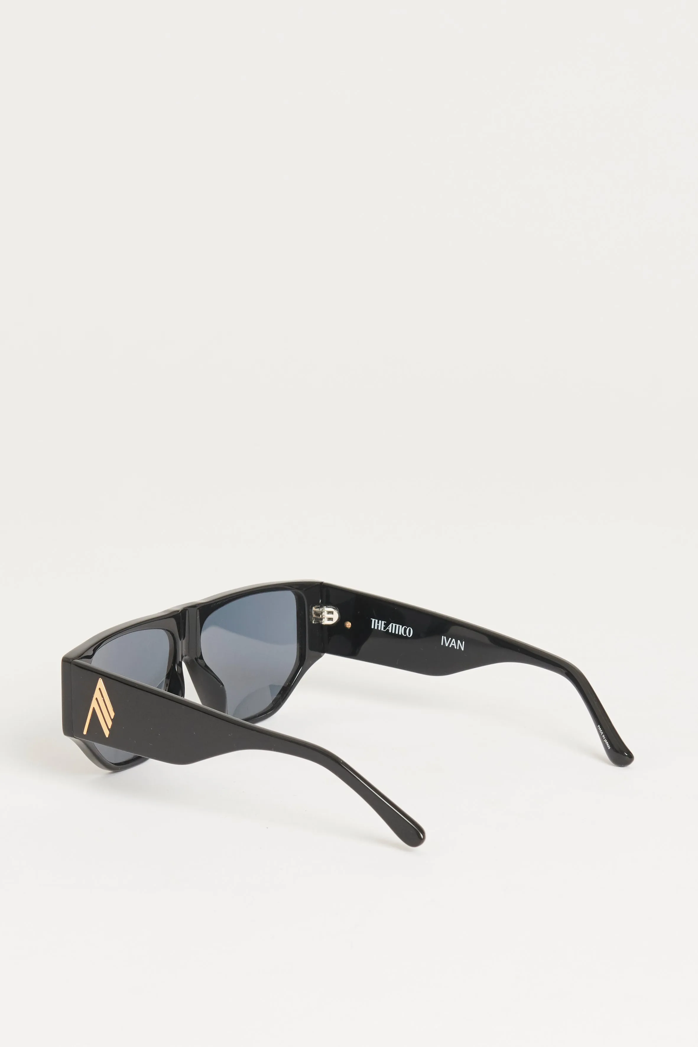 Black Ivan Angular Preowned Sunglasses