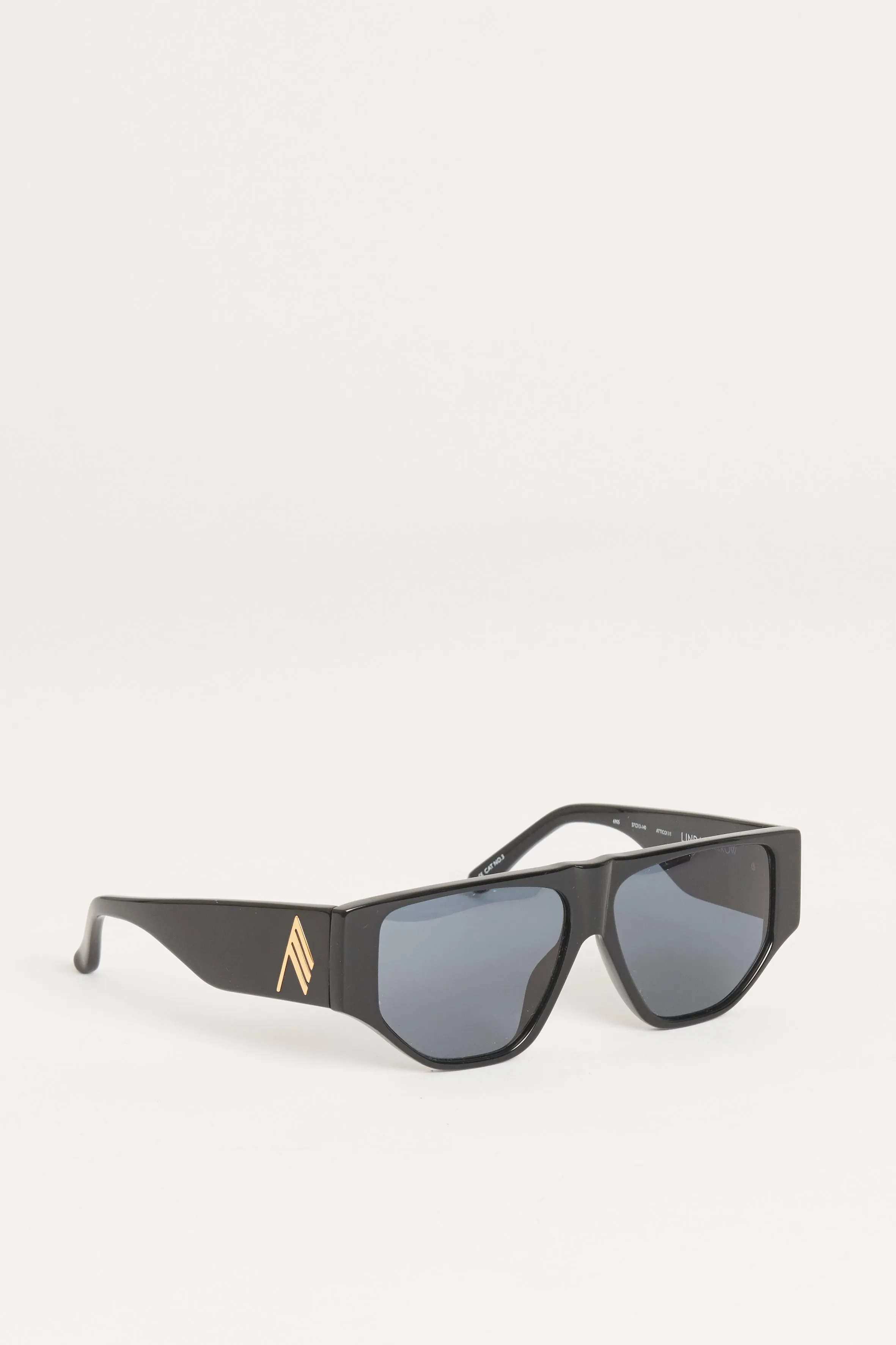 Black Ivan Angular Preowned Sunglasses