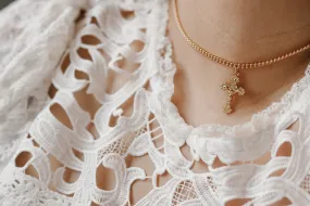 Crucifix Link Necklace