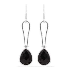 Natural Black Onyx Earring, 925 Sterling Silver Earring, Dangel Earring, Drop Earring, Black Onyx Gemstone Earring Gift For Women's