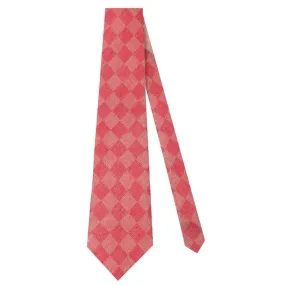 Pashtush Mens  Necktie, Checkered Design, Free Size, Cupertino Red