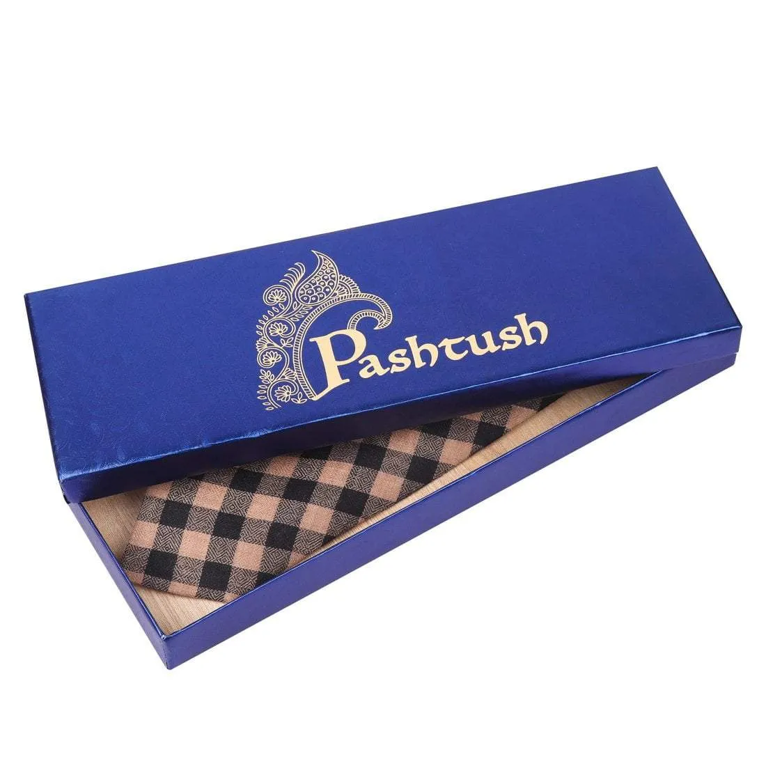 Pashtush Mens  Necktie, Soft And Luxurious, Checkered Design, Extra Fine Ties For Men, Free Size