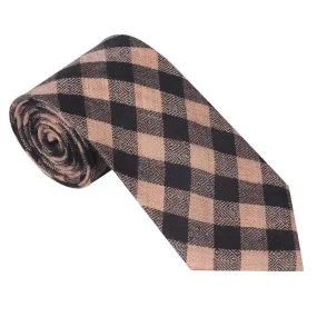 Pashtush Mens  Necktie, Soft And Luxurious, Checkered Design, Extra Fine Ties For Men, Free Size