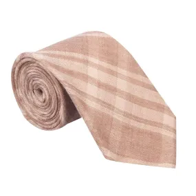 Pashtush Mens  Necktie, Soft And Luxurious, Checkered Design, Free Size, Cairo Beige