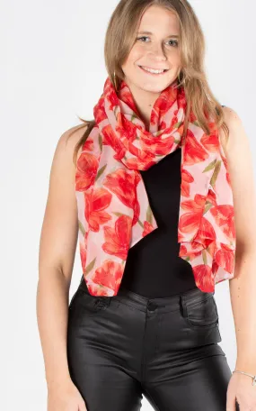 Tulip Print Scarf | Pink